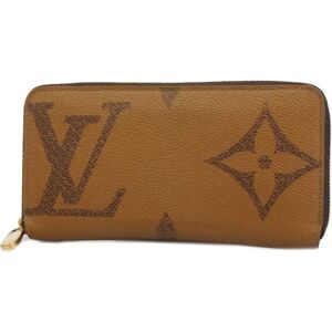 LOUIS VUITTON Long Wallet Monogram Giant Reverse Zippy M69353 Brown Men's Women's