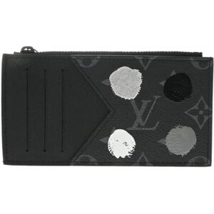 LOUIS VUITTON Monogram Eclipse LV x YK Coin Card Holder Yayoi Kusama Black M81930 Men's Canvas Case