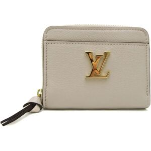 LOUIS VUITTON Taurillon Coin Case Zippy Coin Purse Lock Me M80100 Women's Taurillon Leather Coin Purse/coin Case Grayish