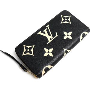 LOUIS VUITTON Zippy Wallet Long Round Bicolor Empreinte Black/Beige M80481 Women's