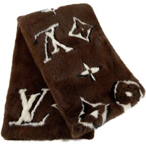 LOUIS VUITTON M76455 Echarpe Mink Glam Shadow Scarf Brown Women's