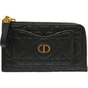 Christian Dior Dior CD Leather Black Coin Case Purse Wallet 0235