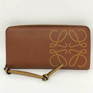 Loewe Anagram Round C500T12X03 Leather Brown Long Wallet