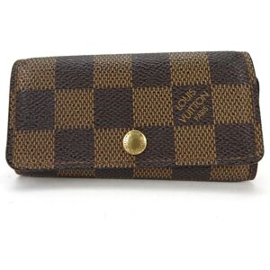 LOUIS VUITTON Key Case Multicle 4 N62631 Damier Canvas Brown 4-ring Accessory Women's Men's