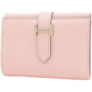 Hermes Bearn Combination Tri-fold Wallet Chevre Rose Sakura Z Stamp