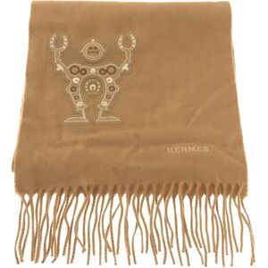 Hermes Scarf Beige Cashmere