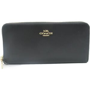 COACH Round long wallet Black leather 73738GDBLK