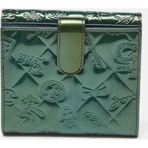 Chanel Green Patent Leather Symbols Lucky Charm Compact Wallet