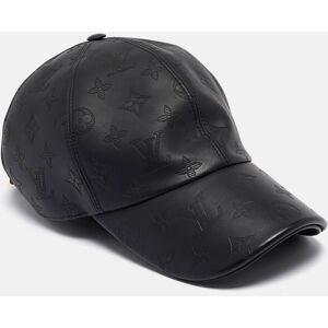 LOUIS VUITTON Black Monogram Shadow Leather Cap