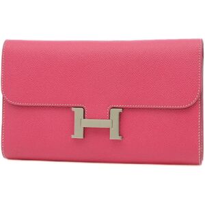 Hermes Constance Long Wallet Epson Rose Tyrian R engraved