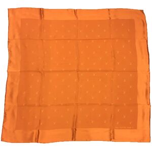 LOUIS VUITTON Carre Monaco Scarf Muffler Monogram Orange 100% Silk Men's Women's