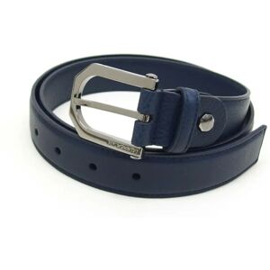 Bulgari leather belt navy