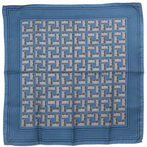 LOUIS VUITTON Scarf Silk Dark Blue/Brown Unisex