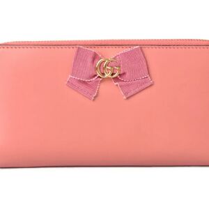 Gucci Wallet  Long Round GG Marmont Ribbon Pink 435819 DLXWJ 5776