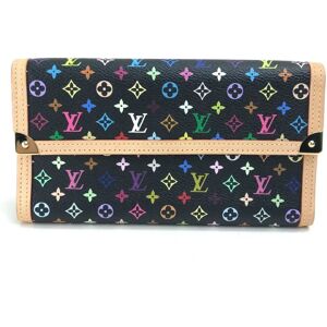 LOUIS VUITTON M92658 Monogram Multicolor Portefeuille International Long Wallet [With Coin Purse] Canvas Ladies Noir Black x