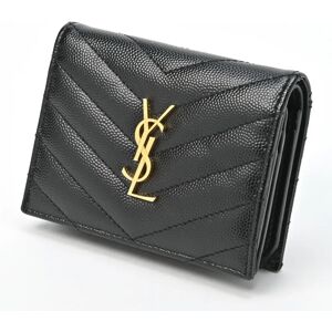 YSL SAINT LAURENT Monogram Wallet 668290 Grained Poudre Embossed Leather