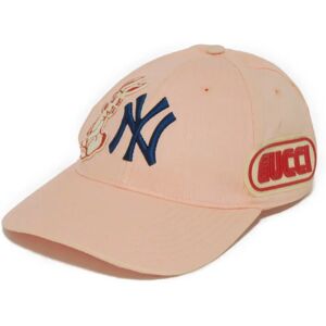 Gucci Cap NY Yankees Baseball Rabbit Navy Red Cotton 55~59cm Logo 538561 3HE27 5800 Women's