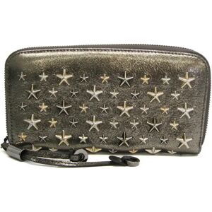 JIMMY CHOO FILIPA Women's Leather Studded Long Wallet [bi-fold] Metallic Bronze