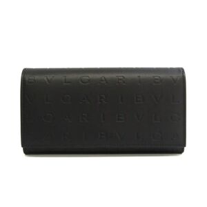 Bulgari Infinitum Large Wallet 291750 Women's Leather Long Wallet [bi-fold] Black