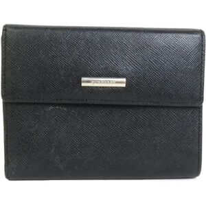 Burberry Bifold Wallet Leather Black Men's