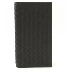 Bottega Veneta Intrecciato Long Wallet Leather Black 316005