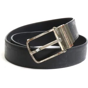 LOUIS VUITTON Belt Damier Infini Suntulle Boston Leather/Metal Black/Silver Men's M9674