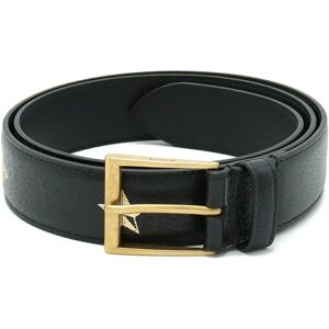 Gucci BEE Star Print Belt Leather Black 35MM #95 495125