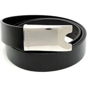 Bulgari Buckle Women's/Men's Belt Leather Black