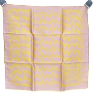 Christian Dior Women's Silk Scarf Leaf Pink,Yellow