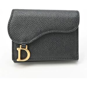 Christian Dior Dior Saddle Compact Wallet Trifold S5653CBAA Grained Calfskin S-155072