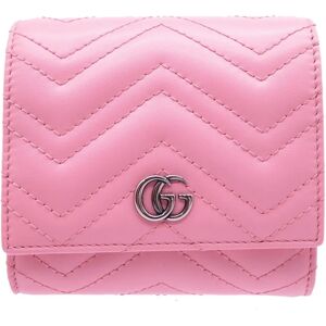 Gucci GG Marmont 598629 Compact Wallet Leather Pink Bifold 0052 6B0052AEA5