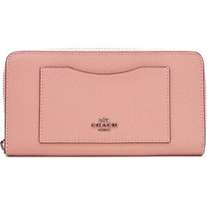 COACH round long wallet F54007 leather pink ladies  zippy zip around