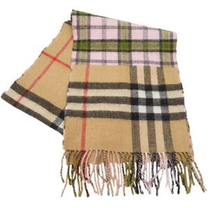 Burberry Nova Check Scarf Beige Pink Cashmere Women's