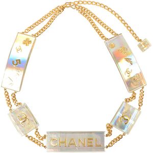 Chanel 1997 Made Aurora Cc Mark Logo Multi Motif Chain Belt