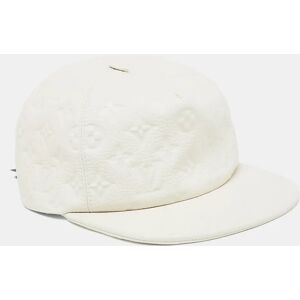 LOUIS VUITTON X Virgil Abloh Limited Edition White Casquette Monogram Quill Baseball Cap One Size