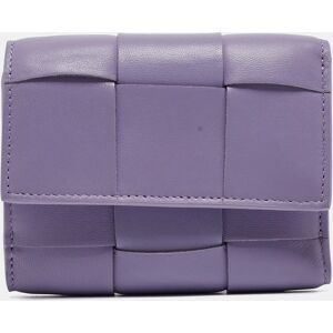 Bottega Veneta Lilac Intrecciato Leather Cassette Trifold Wallet