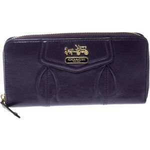 COACH Purple Leather Zip Around Wallet