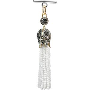 Sarah Haran Accessories Sarah Haran Joyful Jewel Tassel - Silver / White Tulip - Female