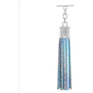 Sarah Haran Accessories Sarah Haran Capsule Tassel - Textured - Silver / Blue Holographic - Female