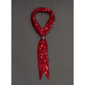 Phixclothing.com Red Sequin Ring Tie Neck Scarf - Red / One Size Red One Size