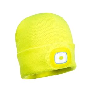 Unbranded Beanie LED Head Light USB Rechargeable (Yellow)