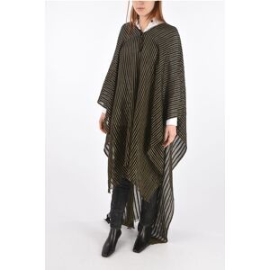 Saint Laurent Lurex Pinstriped Cashmere Blend Cape size Unica - Female