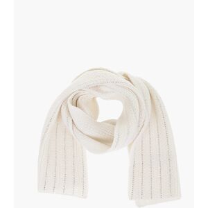 Ermanno Scervino Solid Color Cashmere Scarf with Rhinestone Embellishment size Unica - Female