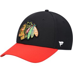 Men's Fanatics Black/Red Chicago Blackhawks Core Primary Logo Flex Hat - Male - Black