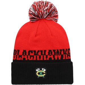 Men's adidas Red/Black Chicago Blackhawks COLD.RDY Cuffed Knit Hat with Pom - Male - Red