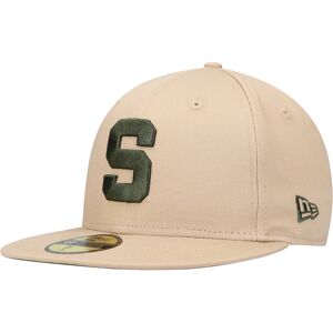 Men's New Era Tan Michigan State Spartans Camel & Rifle 59FIFTY Fitted Hat - Male - Multi