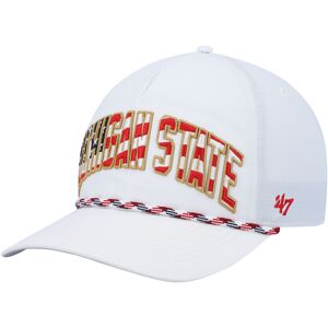 Men's '47 White Michigan State Spartans Stars and Stripes Flag Flutter Hitch Snapback Hat - Male - White