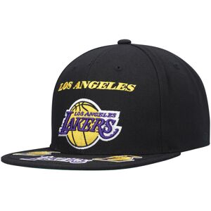 Men's Mitchell & Ness Black Los Angeles Lakers Front Loaded Snapback Hat - Male - Black