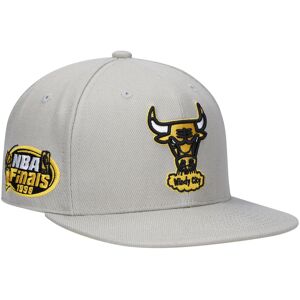 Men's Mitchell & Ness Gray Chicago Bulls Hardwood Classics 1998 NBA Finals Sunny Gray Fitted Hat - Male - Gray