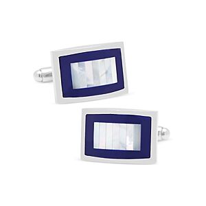 Cufflinks Inc Mother Of Pearl & Blue Lapis Key Cufflinks  - Blue - Size: One Sizemale